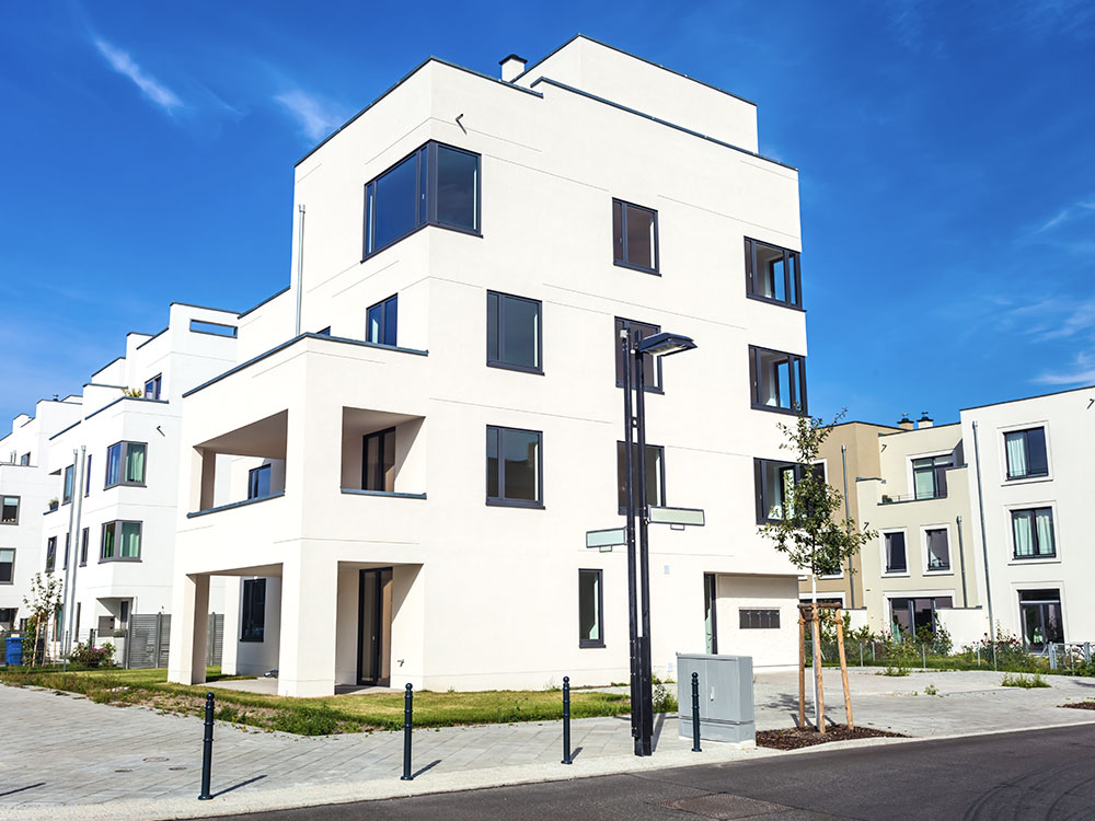 Ansicht Aussenfassade Mehrfamilienhaus